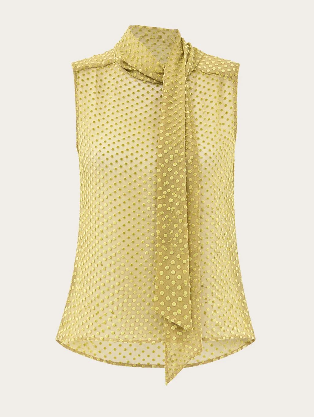 Yellow-green sheer blouse reference