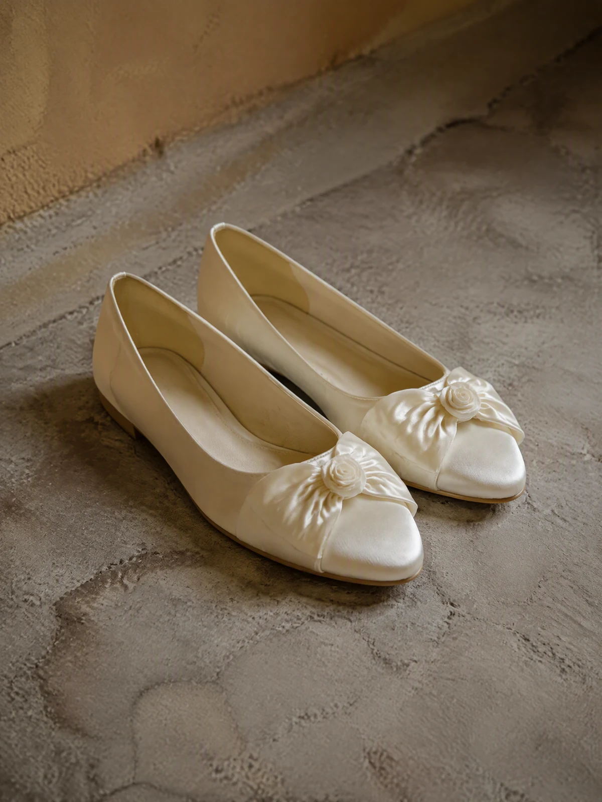 Generated shoes on a stone step